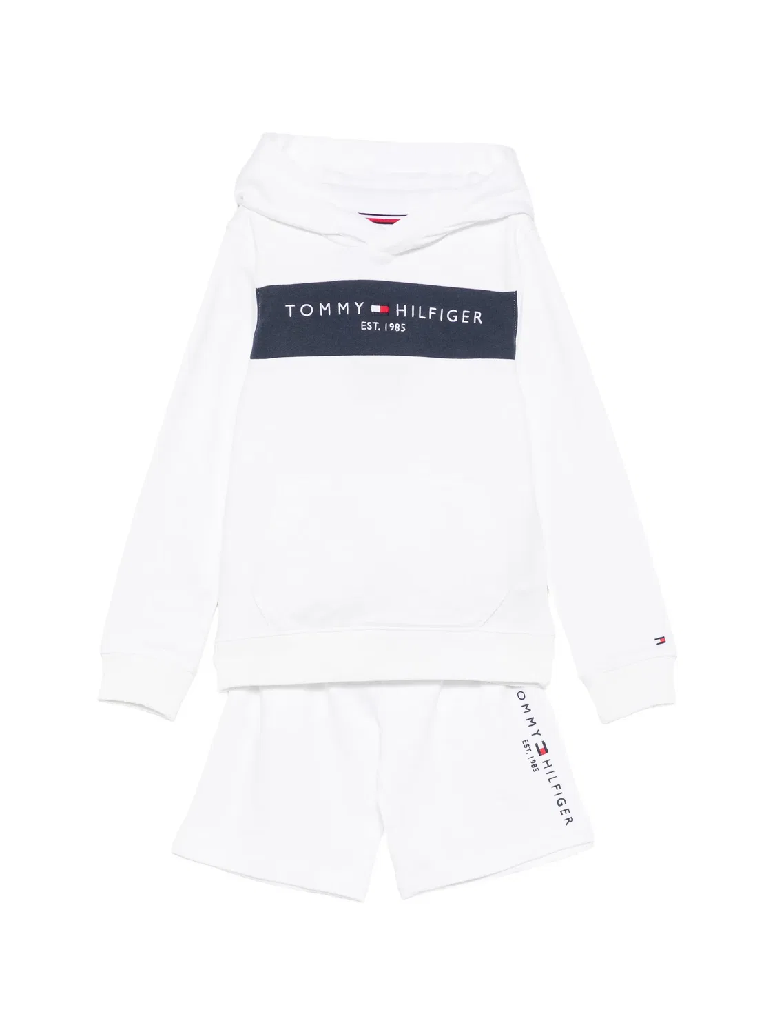 Худи из хлопка белое Tommy Hilfiger, белый