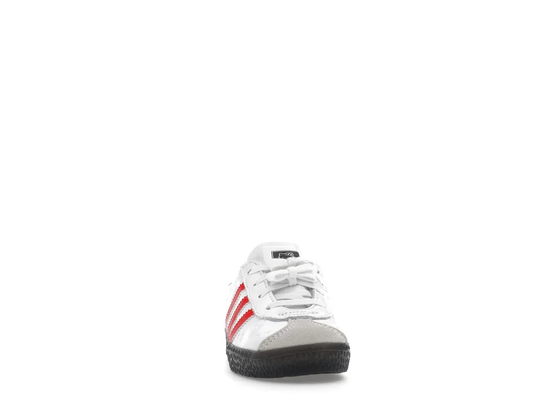 Детские кроссовки с закрытой шнуровкой Adidas Gazelle Comfort Closure Hello Kitty, Cloud White/Red/Black — фото 2