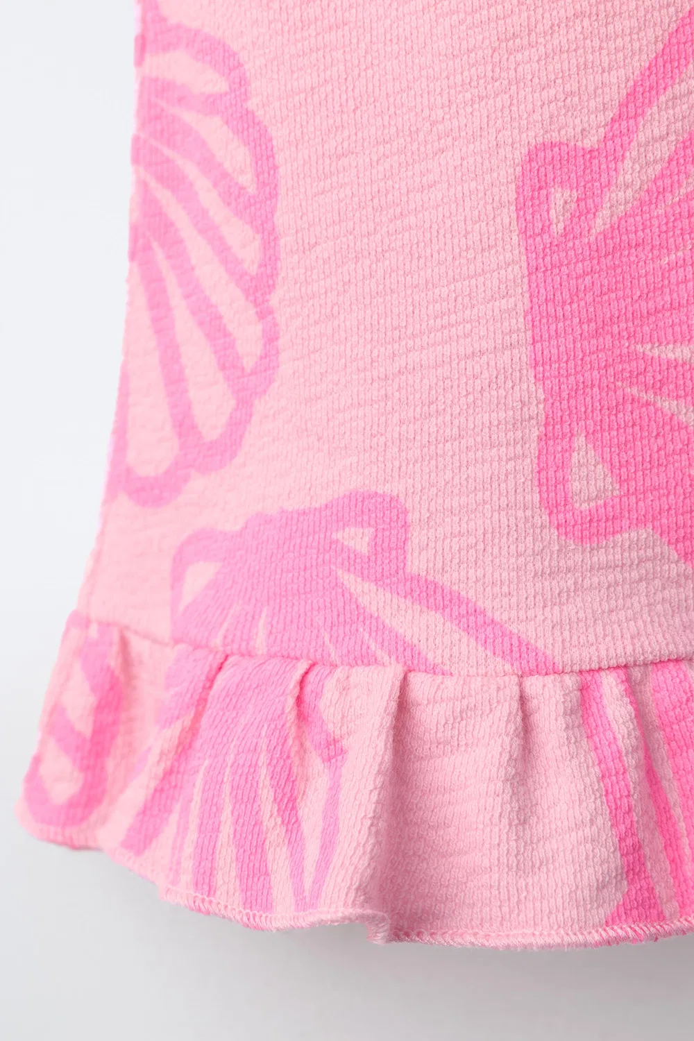 Футболка с неоновым узором "Неоновый узел на ракушке" ZARA, Neon Pink — фото 4