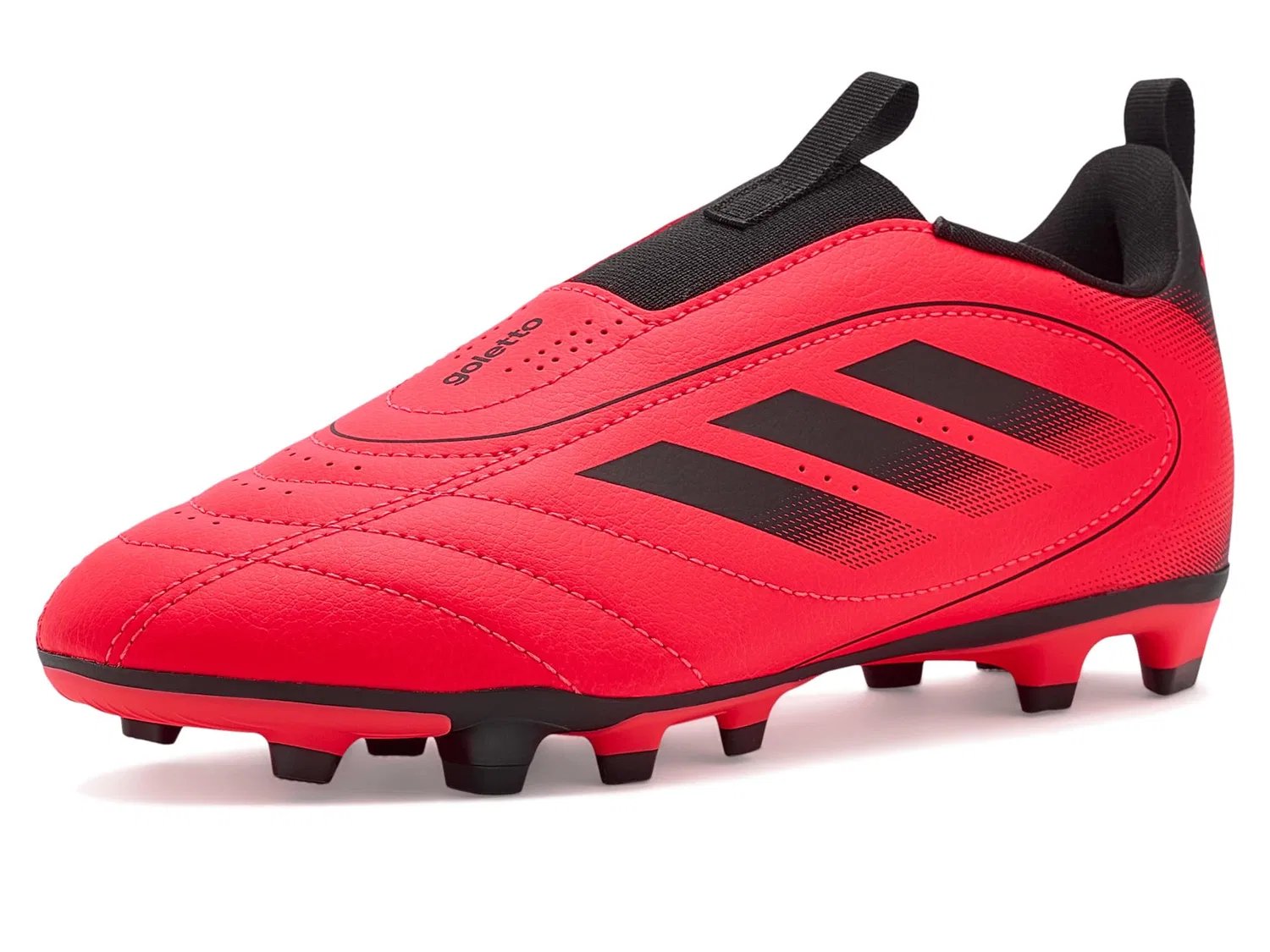 Бутсы Goletto Ix Laceless Firm Ground/Multi Ground Football (для малышей, маленьких и больших детей) Adidas Kids, Solar Turbo/Core Black/Core Black