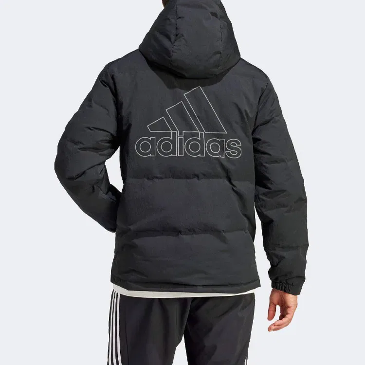 Утепленная куртка с наполнителем из пуха Adidas Regular Daily Down Jacket, Black — фото 4