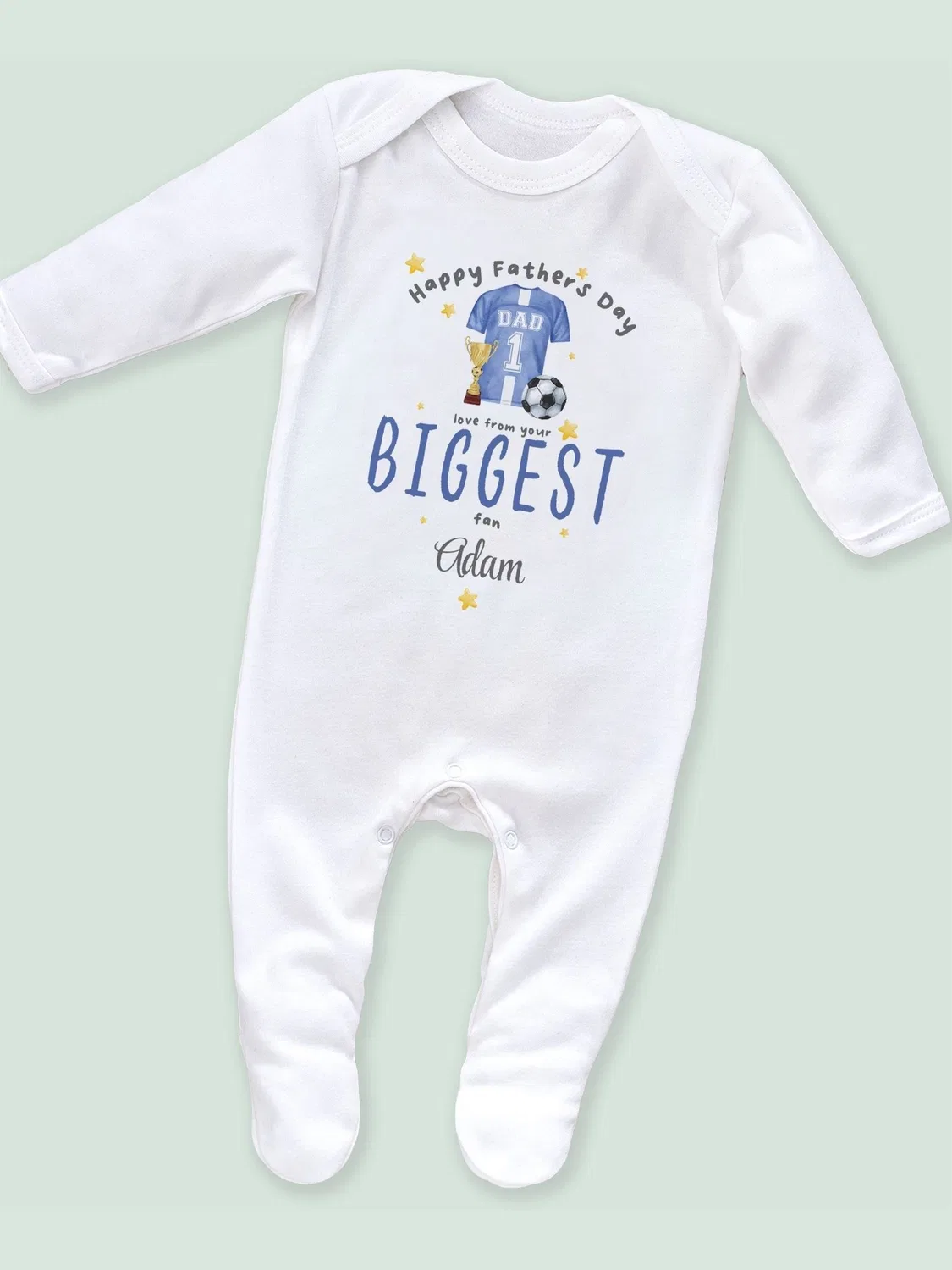 Слип персонализированный Footy Sleepsuit Little Years, белый — фото 3