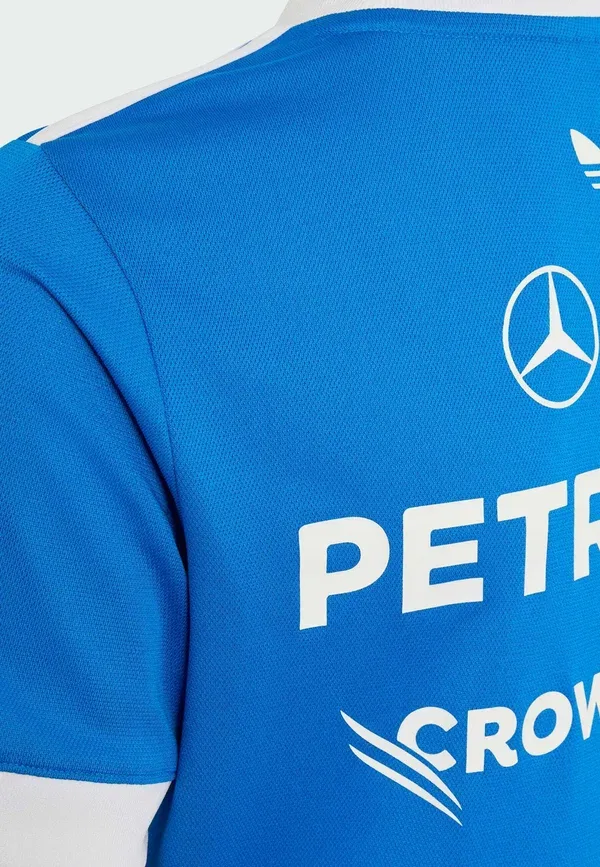 Футболка унисекс с принтом Adidas Performance, белый/синий — фото 3