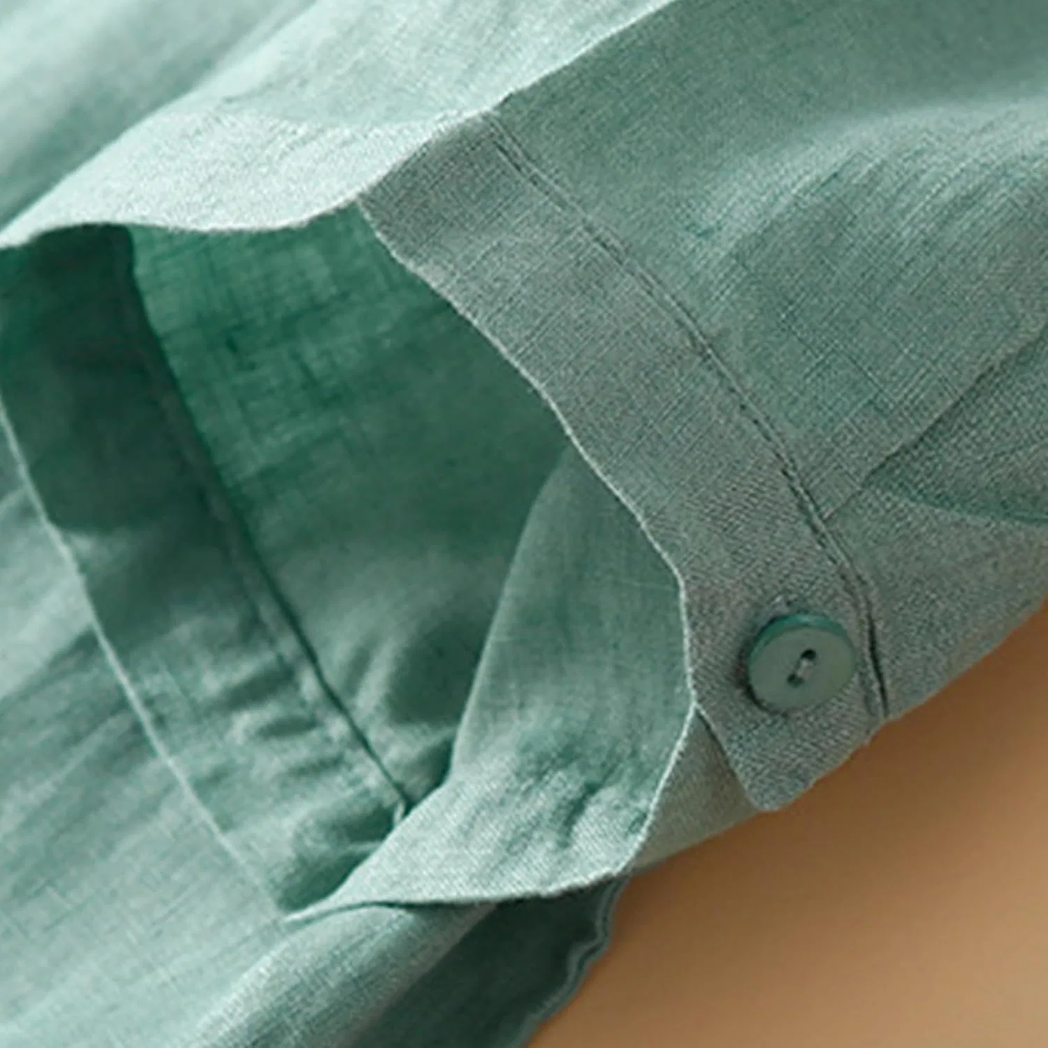 Женское летнее платье с коротким рукавом A-силуэта, Green — фото 4
