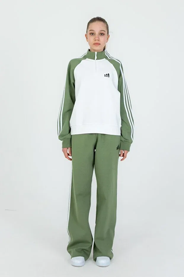 Детский комплект для девочек с длинным рукавом Basics Black One, Haki