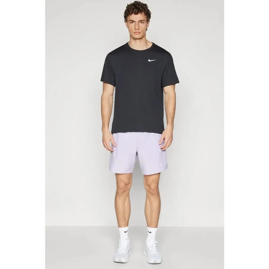 Футболка спортивная с коротким рукавом Nike Dri-FIT UV Miler SS, Черный — фото 4