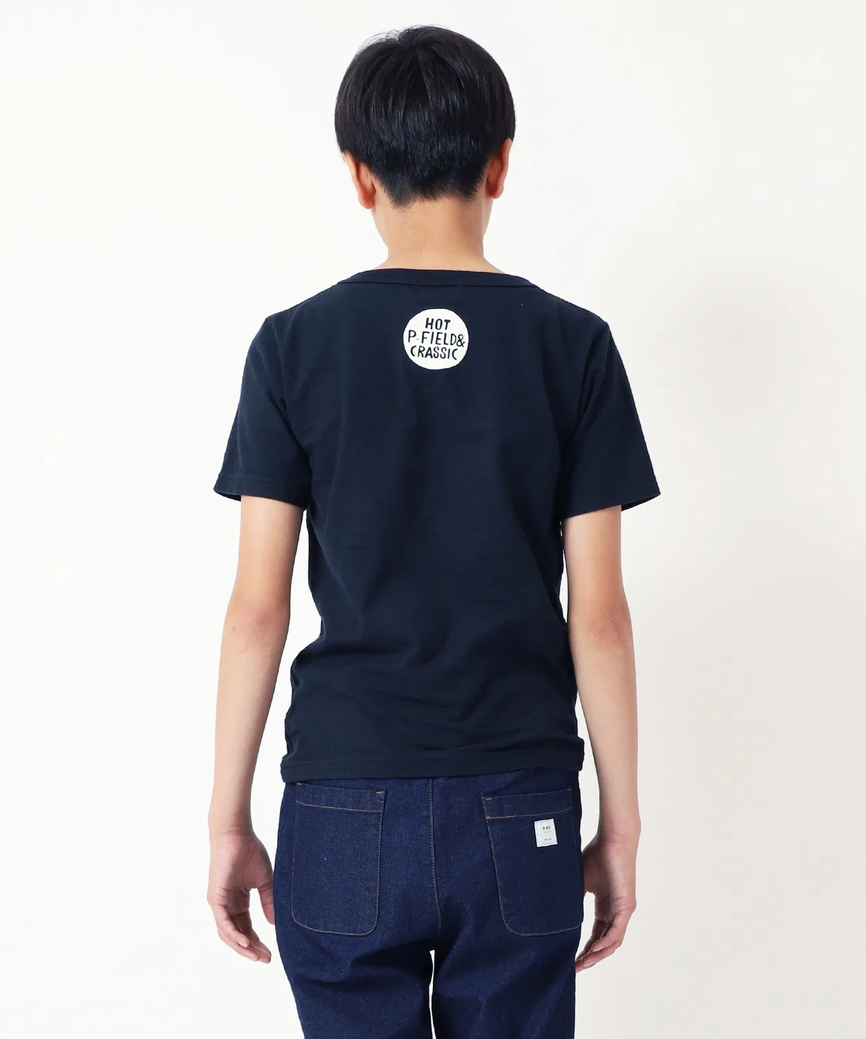 Детская футболка с принтом Cycle Logo P.FIELD, Off White — фото 3