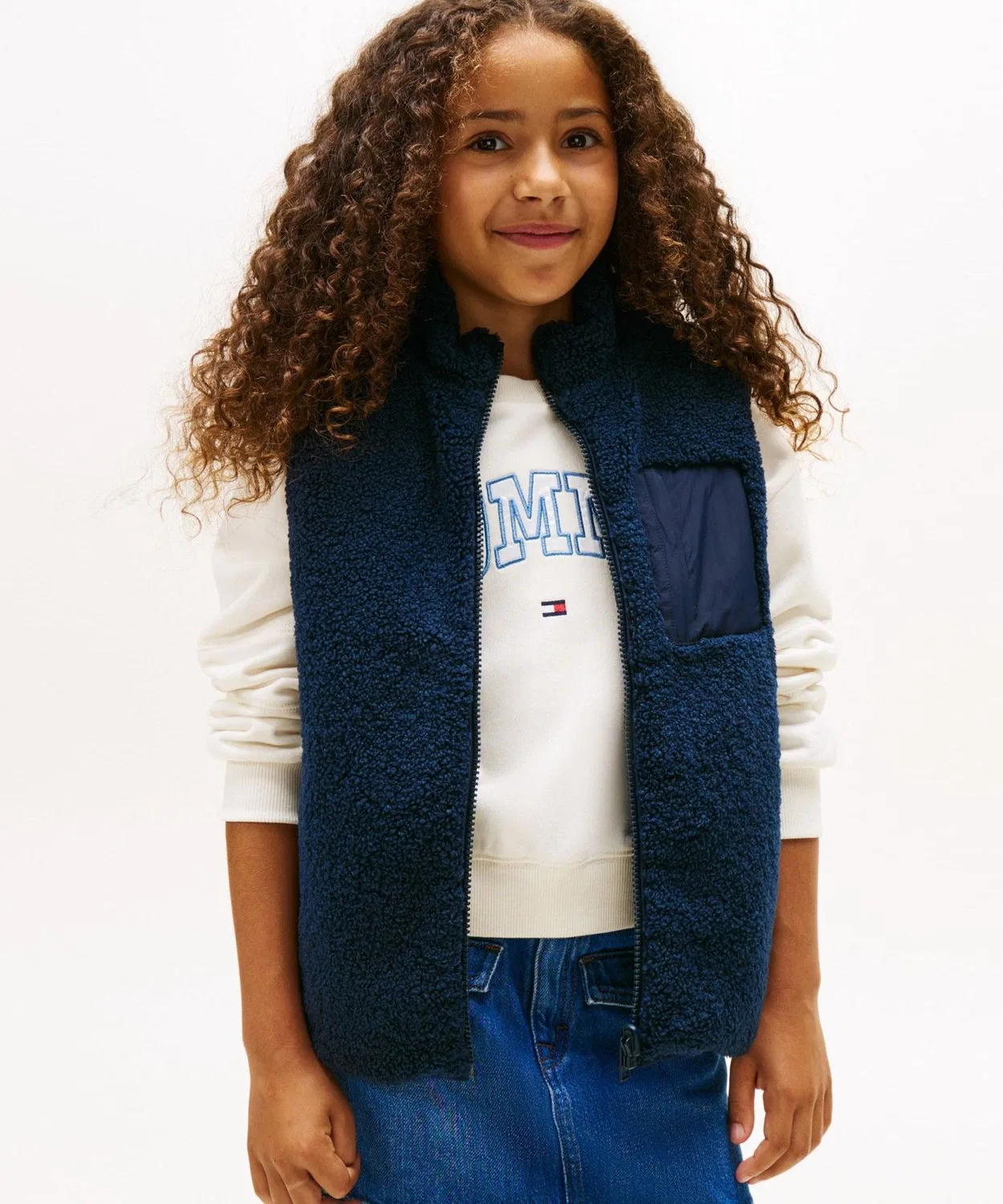 Детский жилет с наполнителем, двусторонний, Teddy Navy TOMMY HILFIGER, Navy