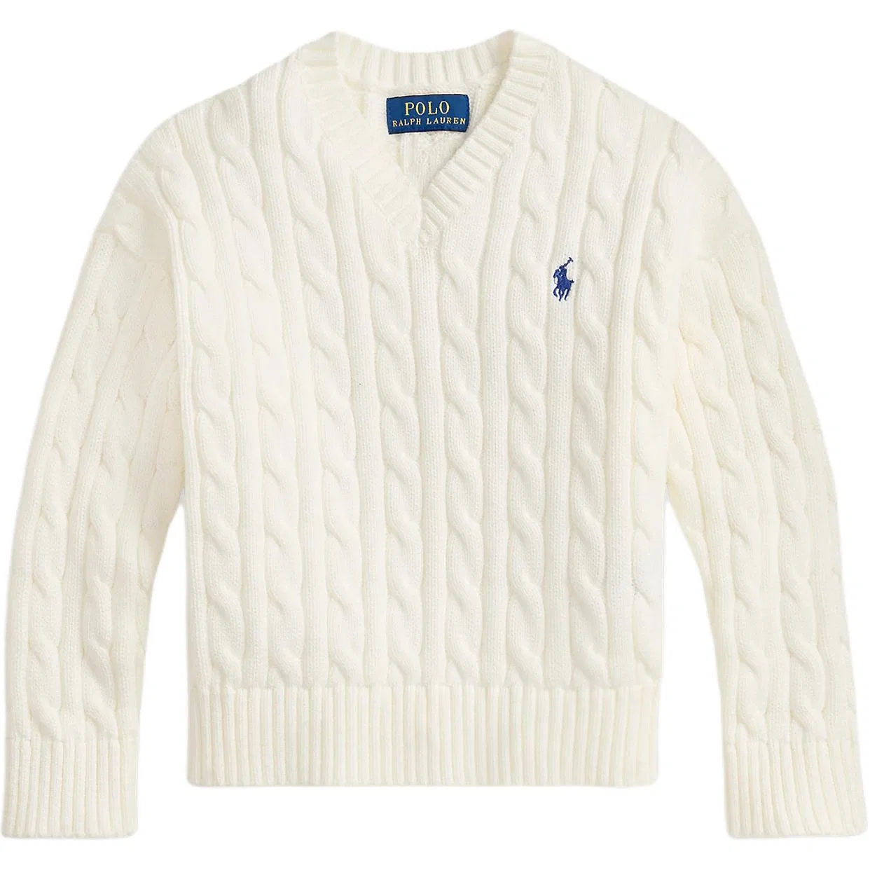 Детский свитер с воротником Polo Ralph Lauren, Deck White