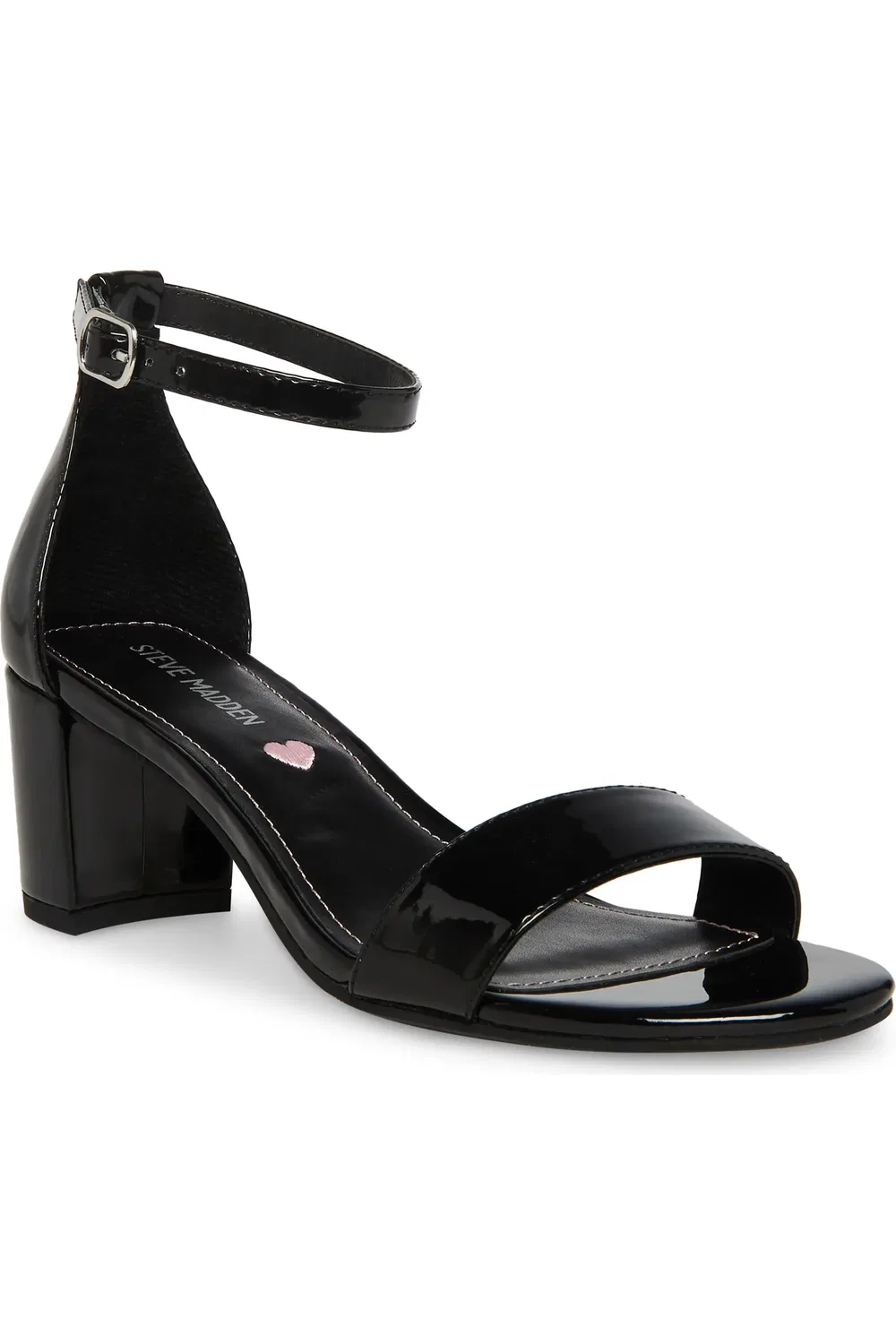 Детские сандалии на щиколотке с ремешком JCarrson Steve Madden, Black Patent