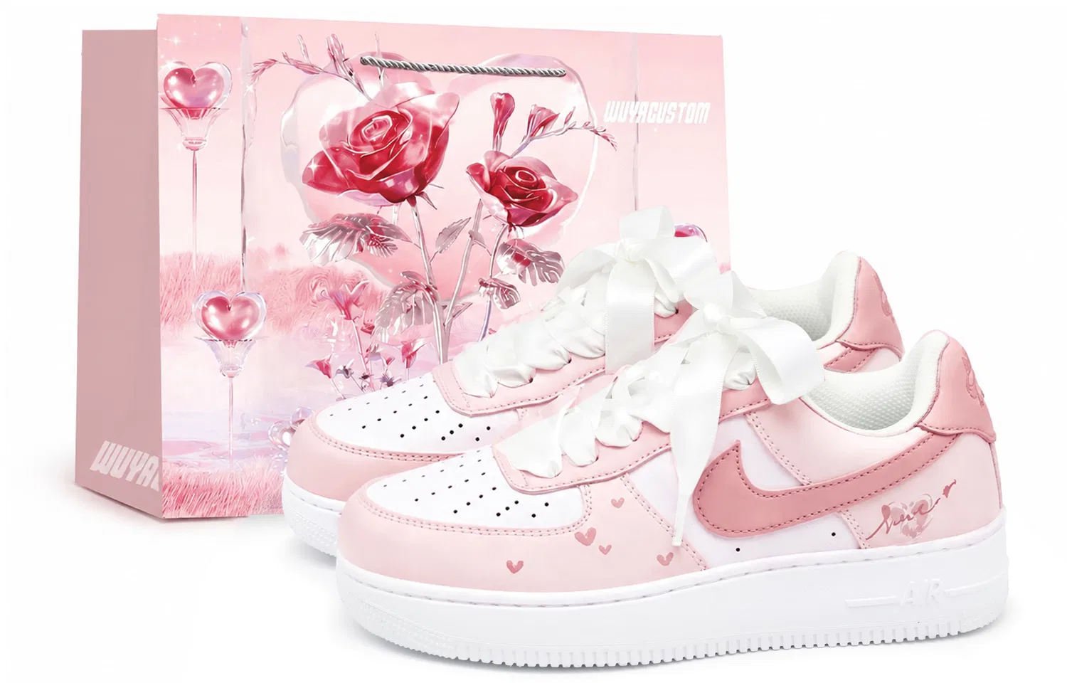 Детские кроссовки для скейтбординга с принтом, Nike, Pink White