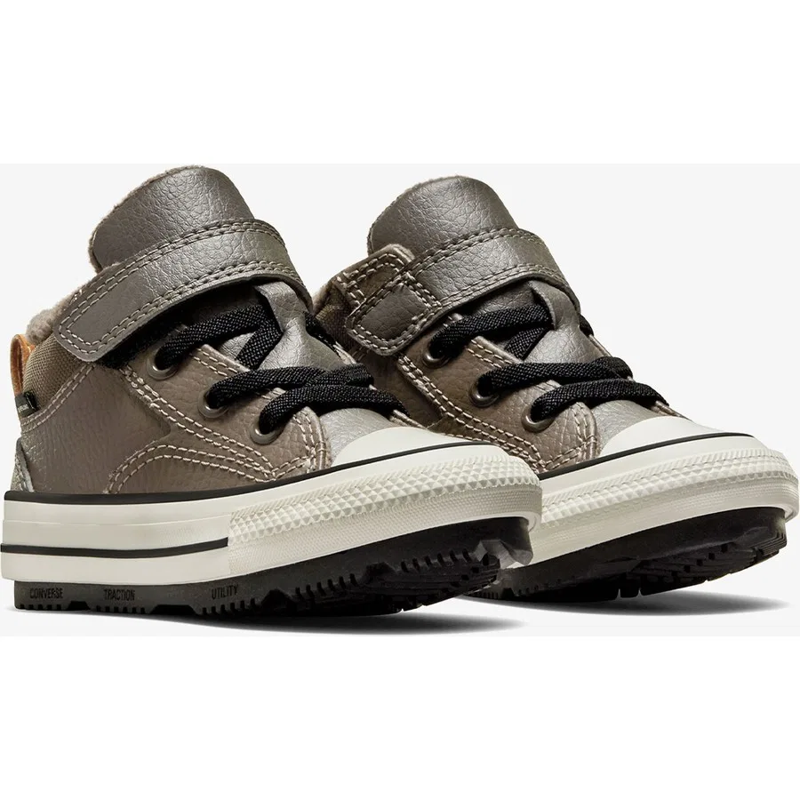 Ботинки детские с дерматином Converse Chuck Taylor All Star Malden Street, Коричневый — фото 2