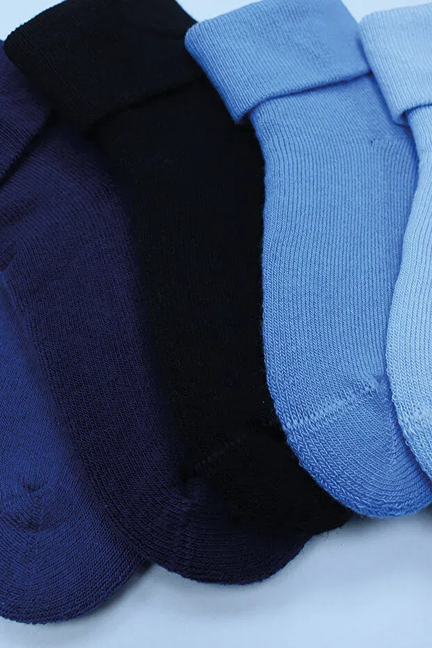 Детские носки с органическим хлопком Mem Socks, Navy Blue-Blue — фото 2