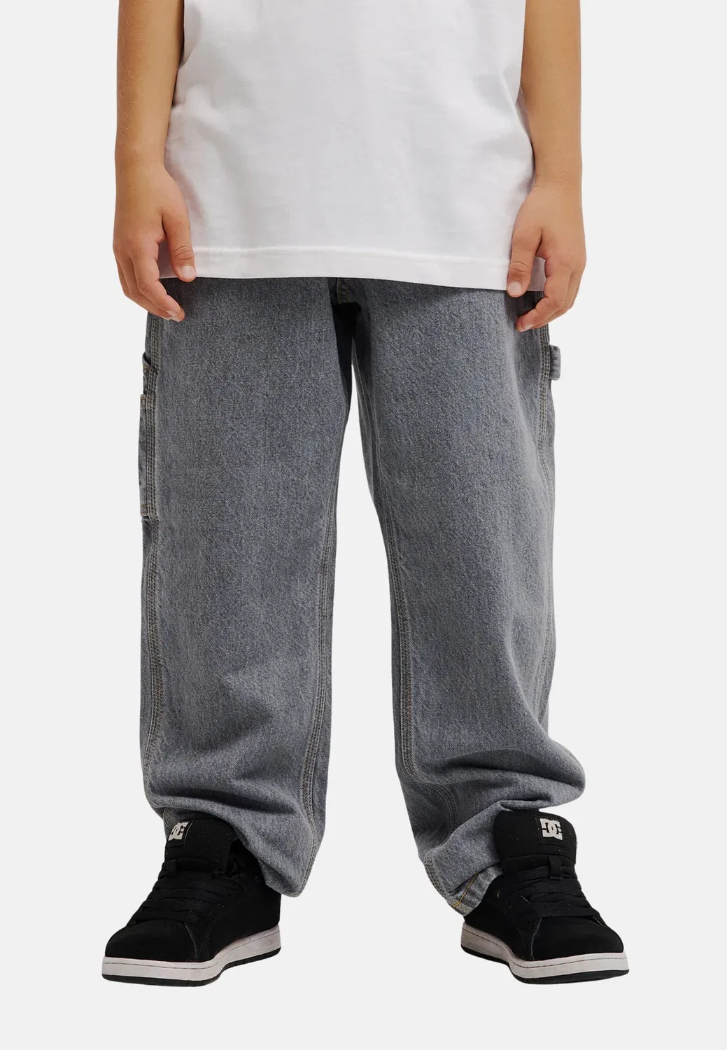 Carpenter Baggy - джинсы для молодежи 8-16 - джинсы свободного кроя Dc Shoes, Kpvw Medium Grey — фото 2