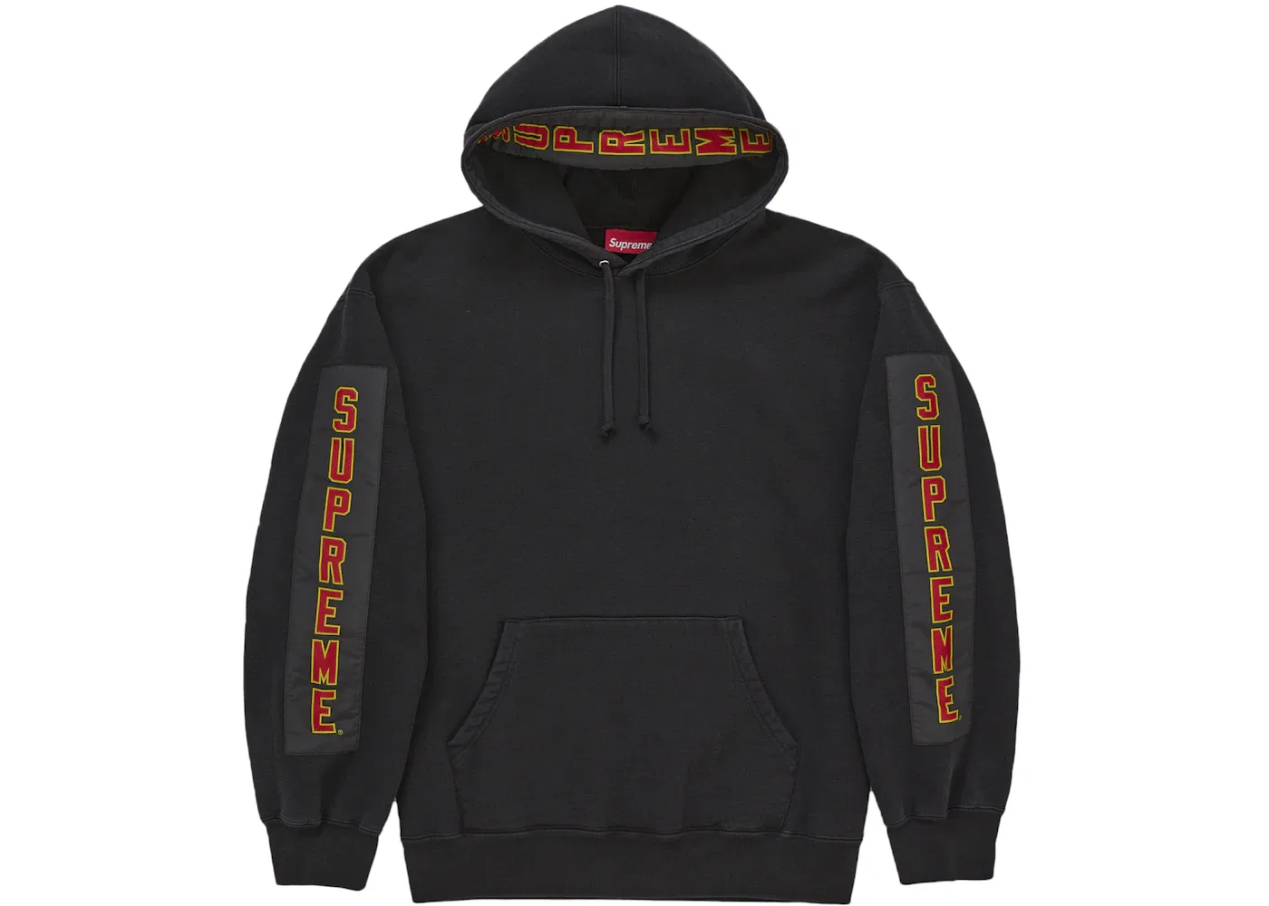 Мужская худи с вязаными патчами Supreme Sweatshirt, Black