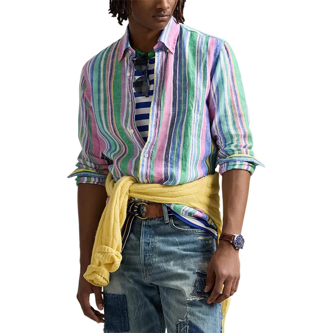 Мужская рубашка с принтом Polo Ralph Lauren, Multicolor — фото 4
