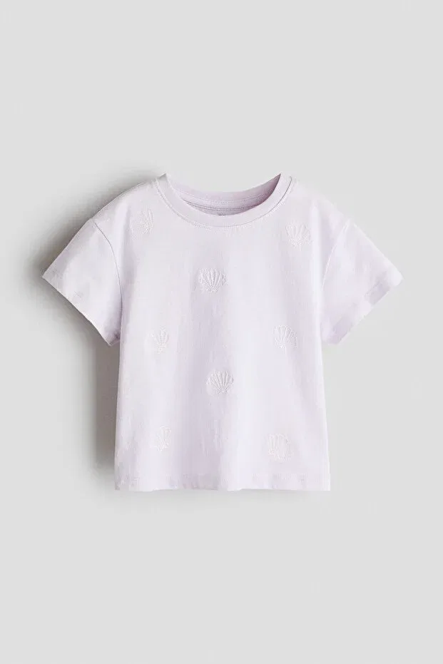 Детская футболка с вышивкой H&M, Lila Seashells — фото 4