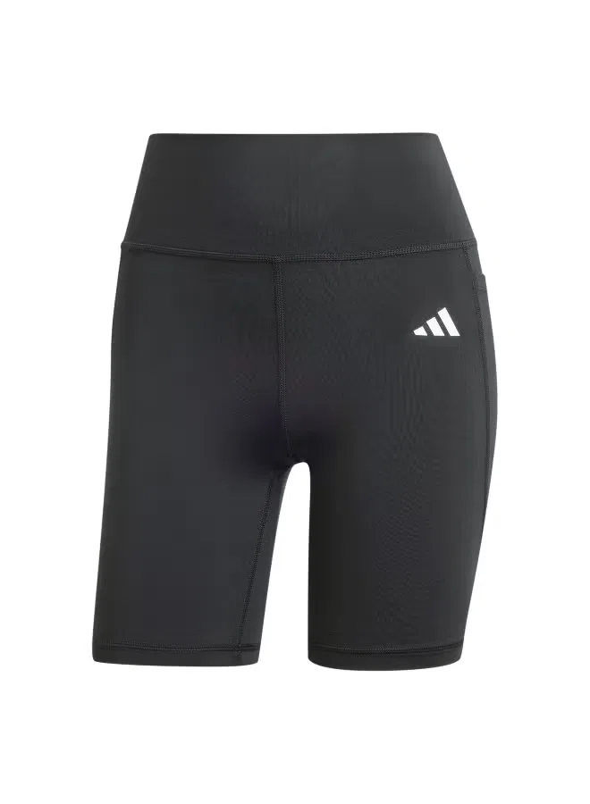 Леггинсы короткие с карманом Optimé Essentials Adidas, черный