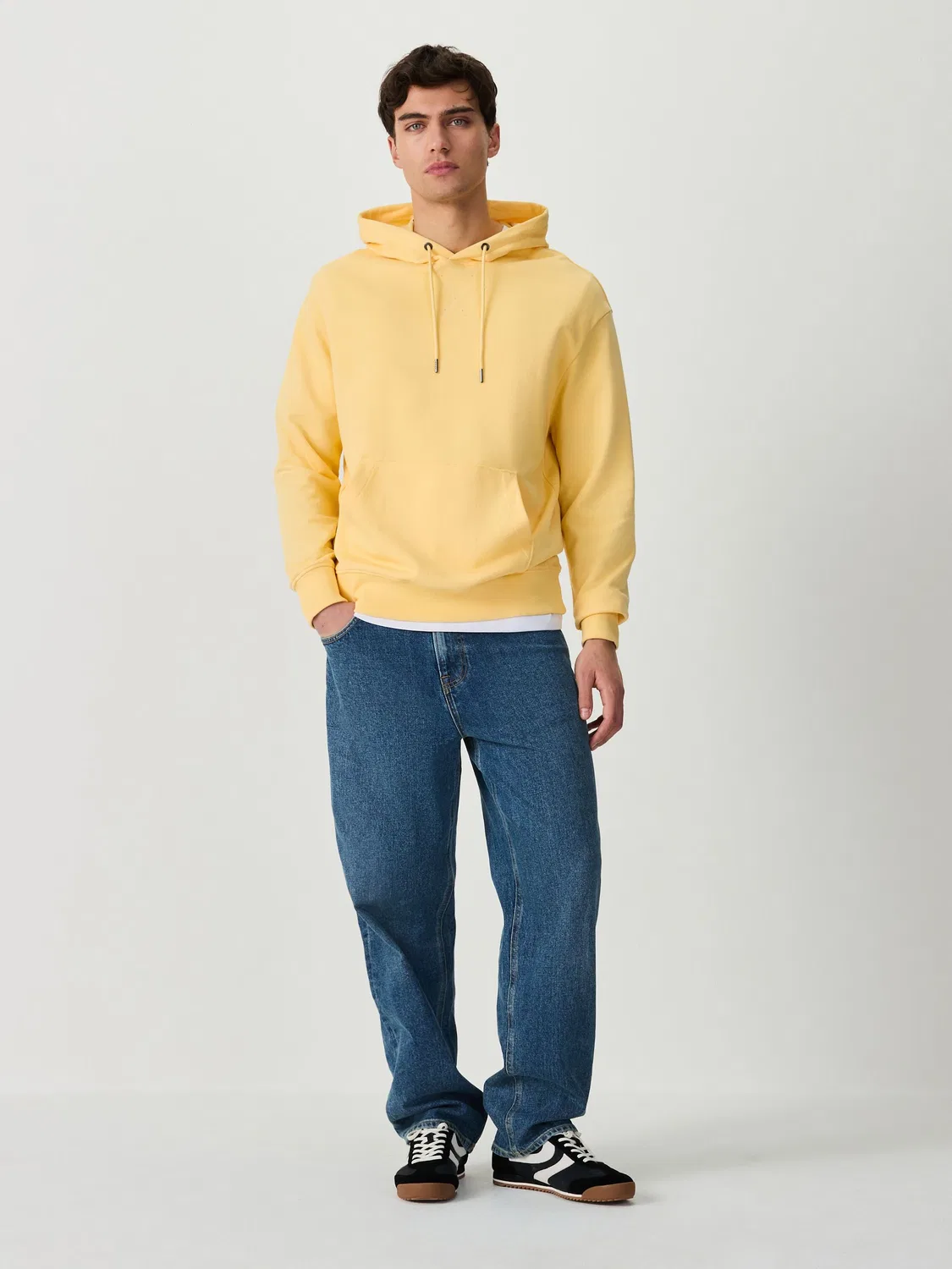 Худи из хлопка, легкое, модель Lightweight Jersey Hoodie Next, желтый — фото 2