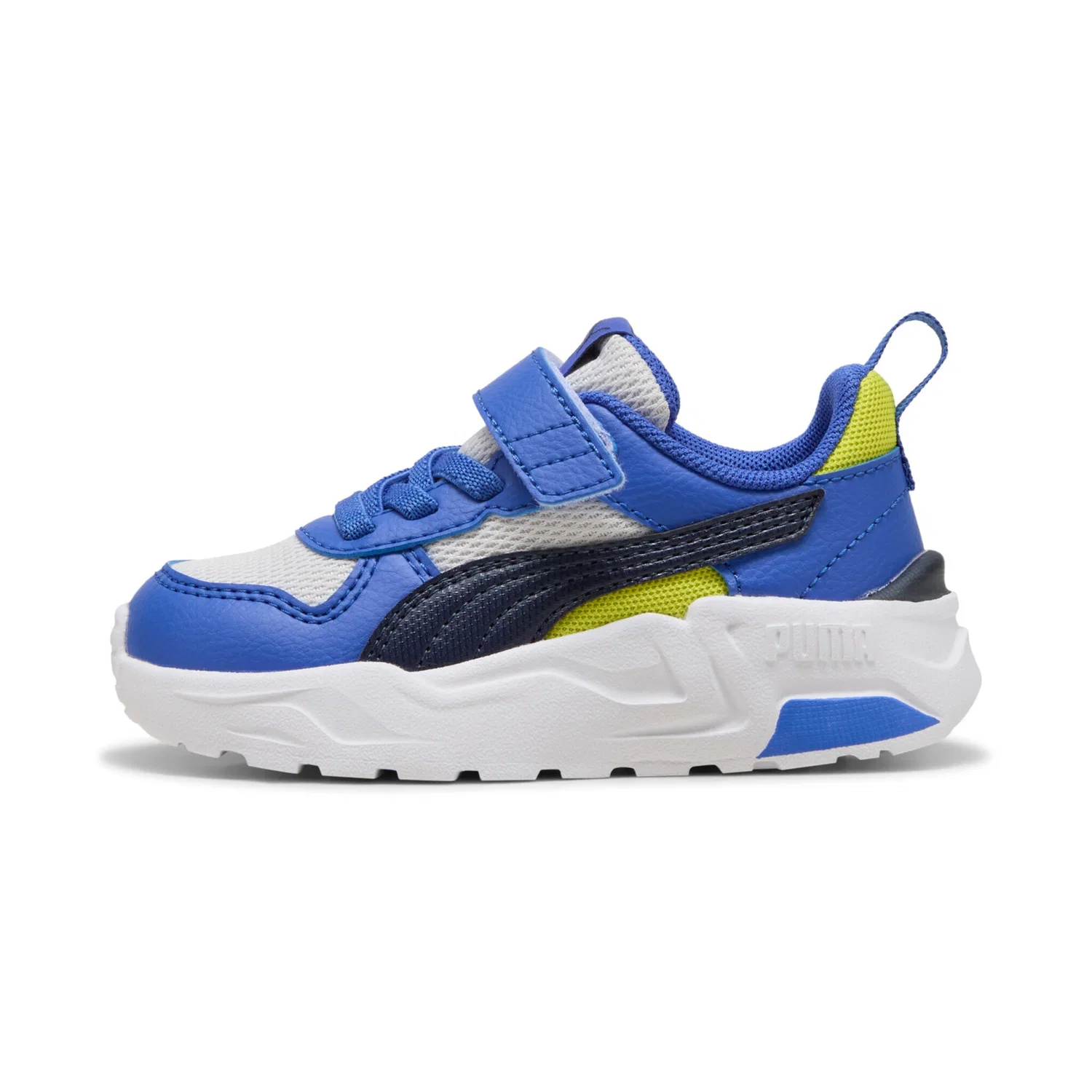 Детские кроссовки с атм. верхом CMEVA PUMA, Feather Gray-PUMA Navy-Royal Sapphire — фото 2