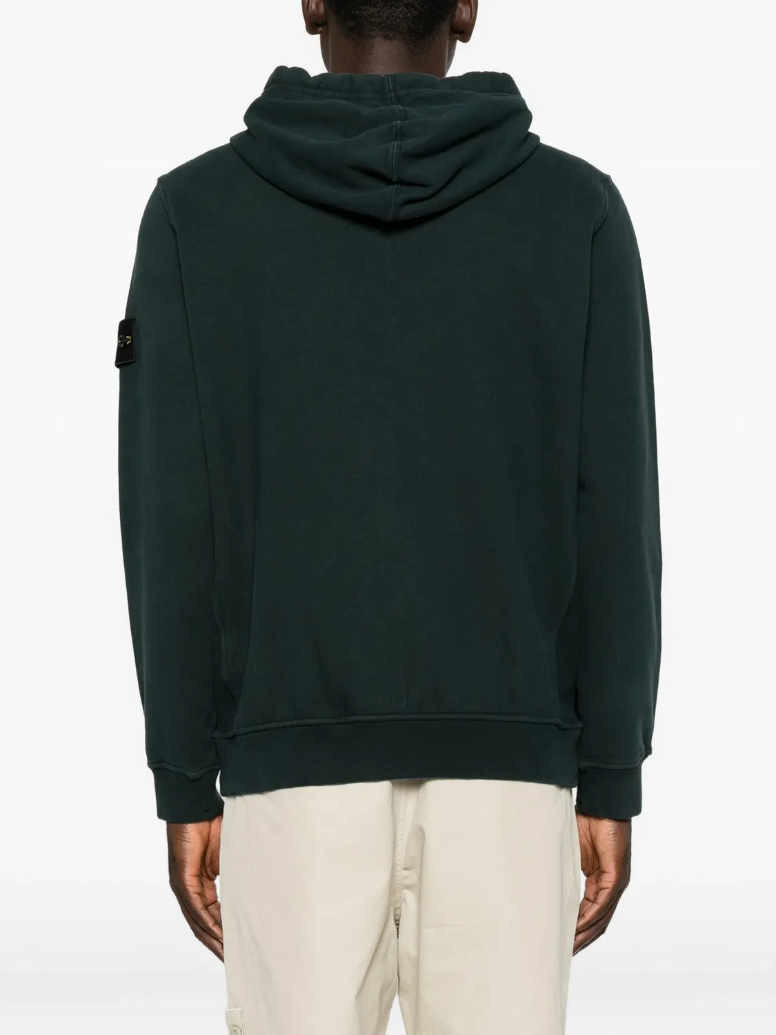 Толстовка на молнии с нашивкой с логотипом Stone Island, зеленый — фото 4