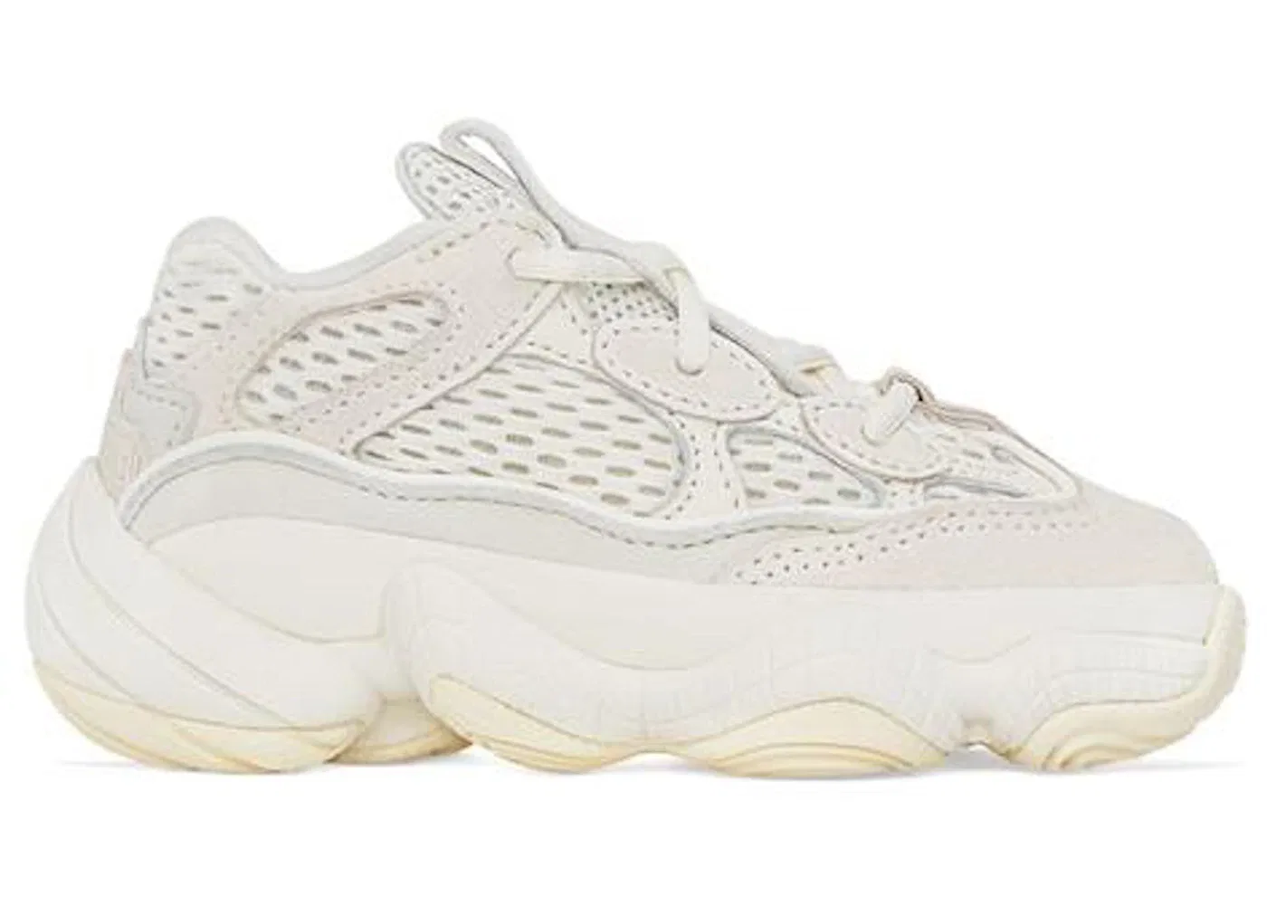 Детские кроссовки Lifestyle с принтом Adidas Yeezy 500, Bone White Bone White Bone White