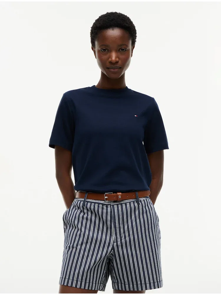Футболка с круглым вырезом свободного кроя TOMMY HILFIGER, Navy