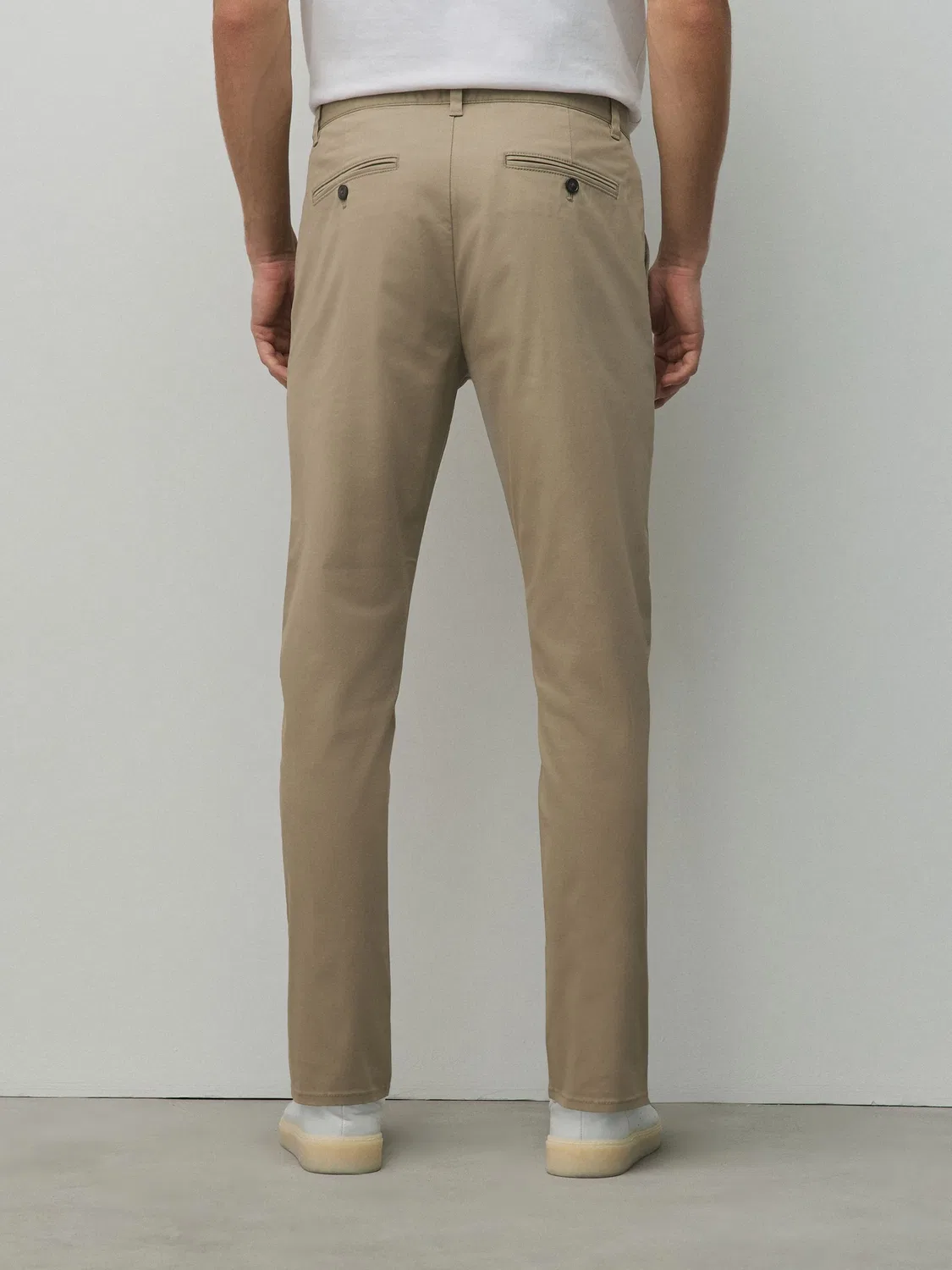Next Брюки-чиносы Stone Skinny Fit из хлопка и стрейча — фото 4