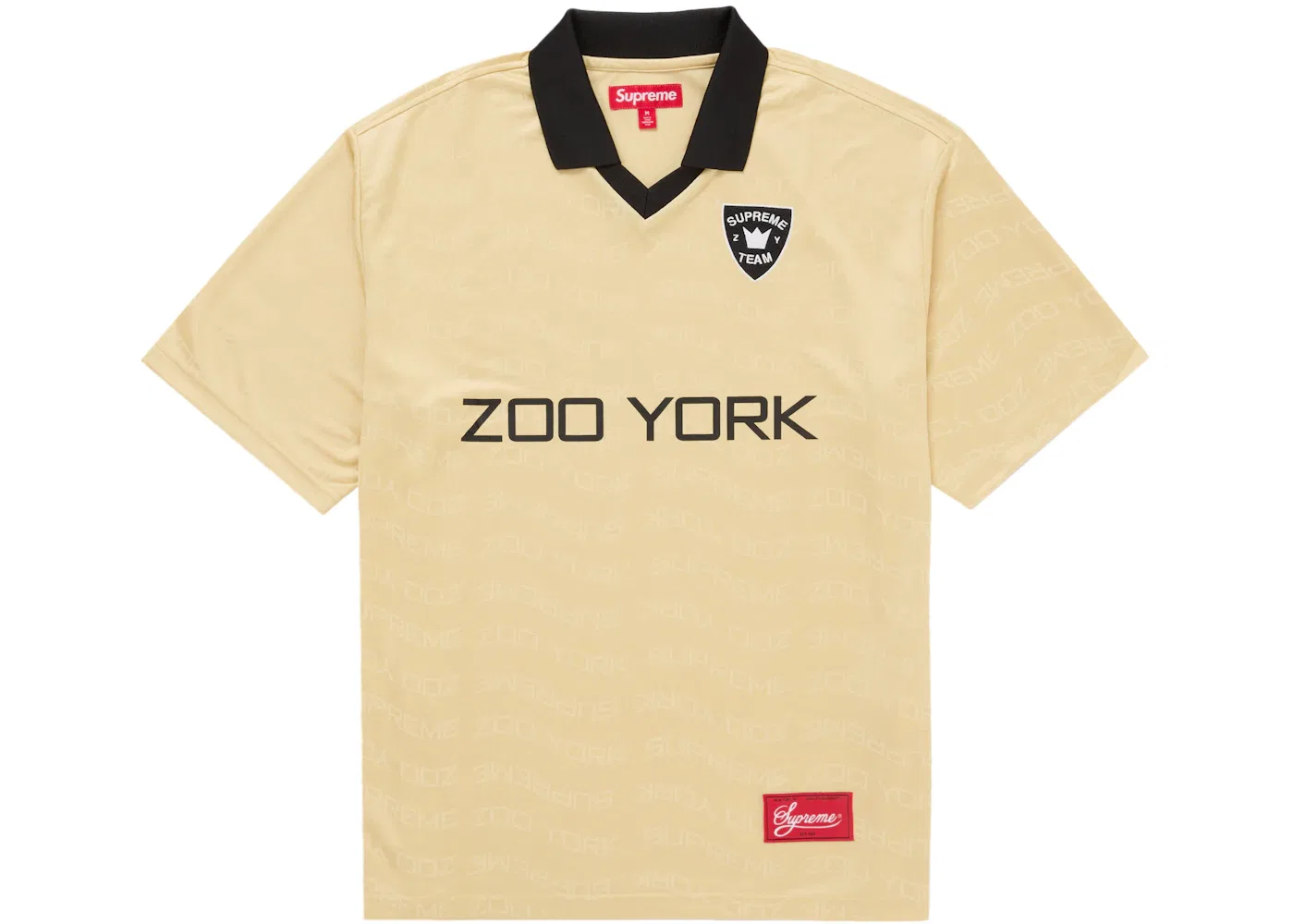 Мужская футбольная футболка с принтом Zoo York Soccer Jersey Supreme, Light Yellow