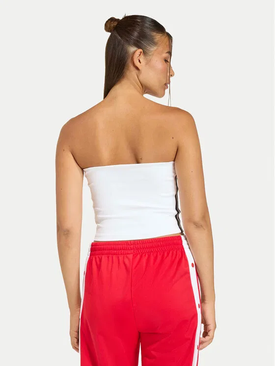 Топ slim fit 3-Stripes Adidas, белый — фото 3