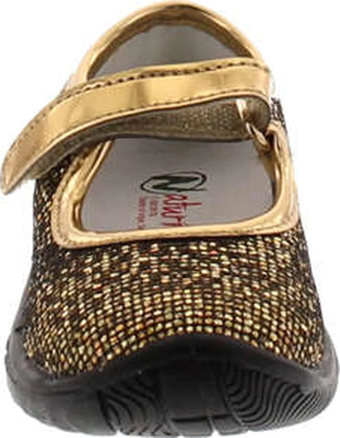 Детские туфли для девочек Naturino 7703 USA, Gold Glitter Square — фото 4