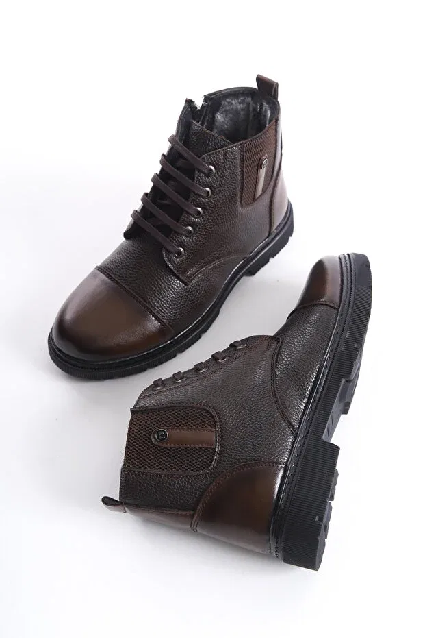 Детские ботинки для девочек с мехом Daxtors, Brown