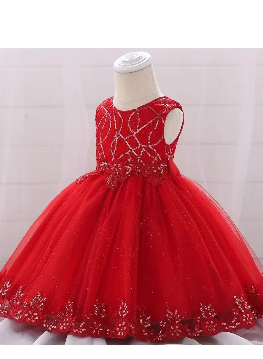 Платье праздничное с пышной юбкой для новорожденных Best Gift Fashion, красный — фото 2