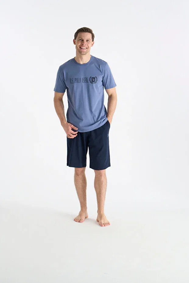 Мужской комплект пижамы с коротким рукавом U.S. Polo Assn., Indigo