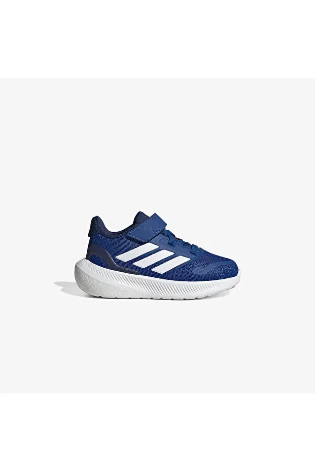 Детские спортивные кроссовки для девочек с принтом Runfalcon 5 el i blue baby sports shoes Adidas, Navy Blue
