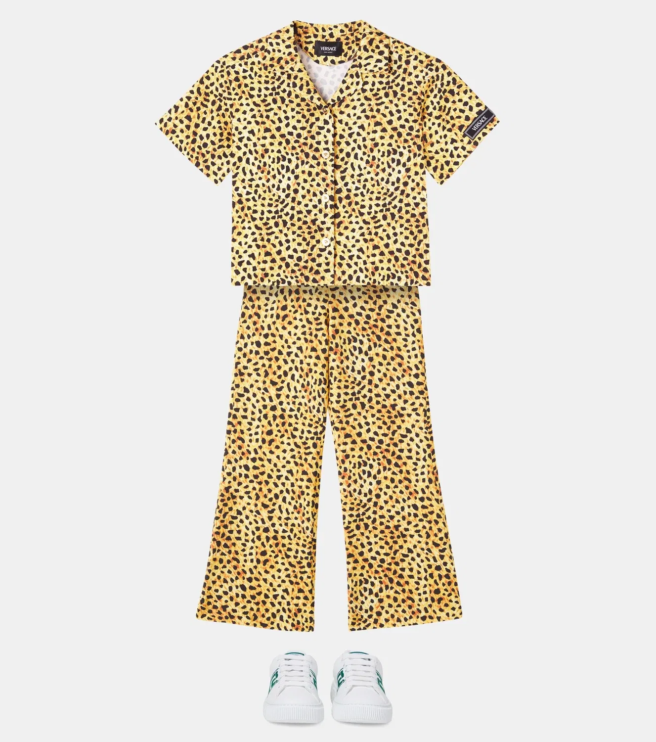 Рубашка с коротким рукавом Versace Kids, коричневый — фото 2