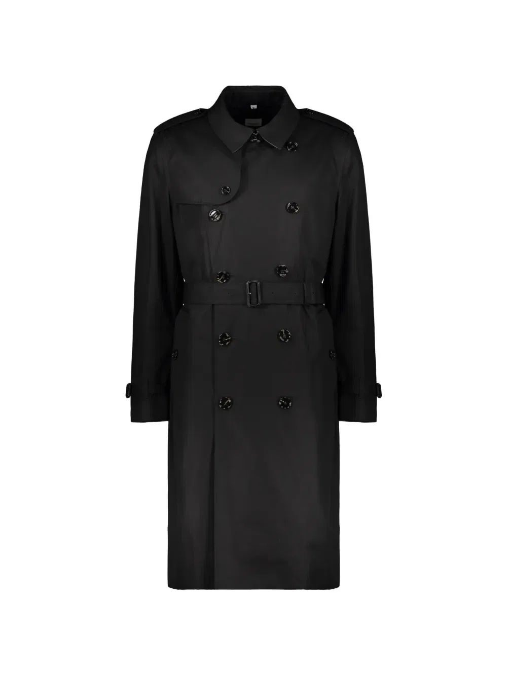 Двубортный тренч с поясом Burberry, черный
