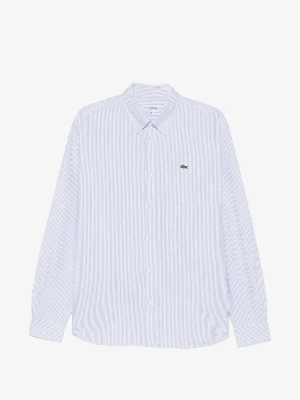 Полосатая рубашка с нашивкой-логотипом Lacoste, синий