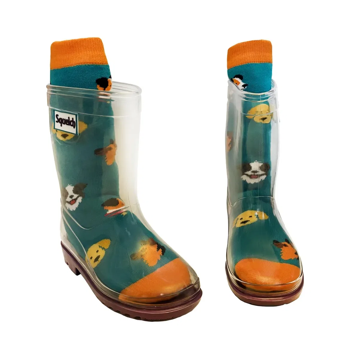 Детские плотные носки для резиновых сапог Puppies Squelch Wellies, Teal — фото 2