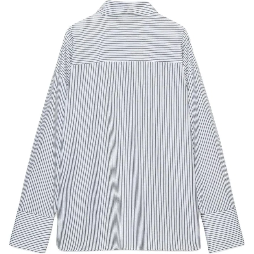 Женская рубашка с шарф-воротником, средняя посадка, White/Green, ZARA — фото 3
