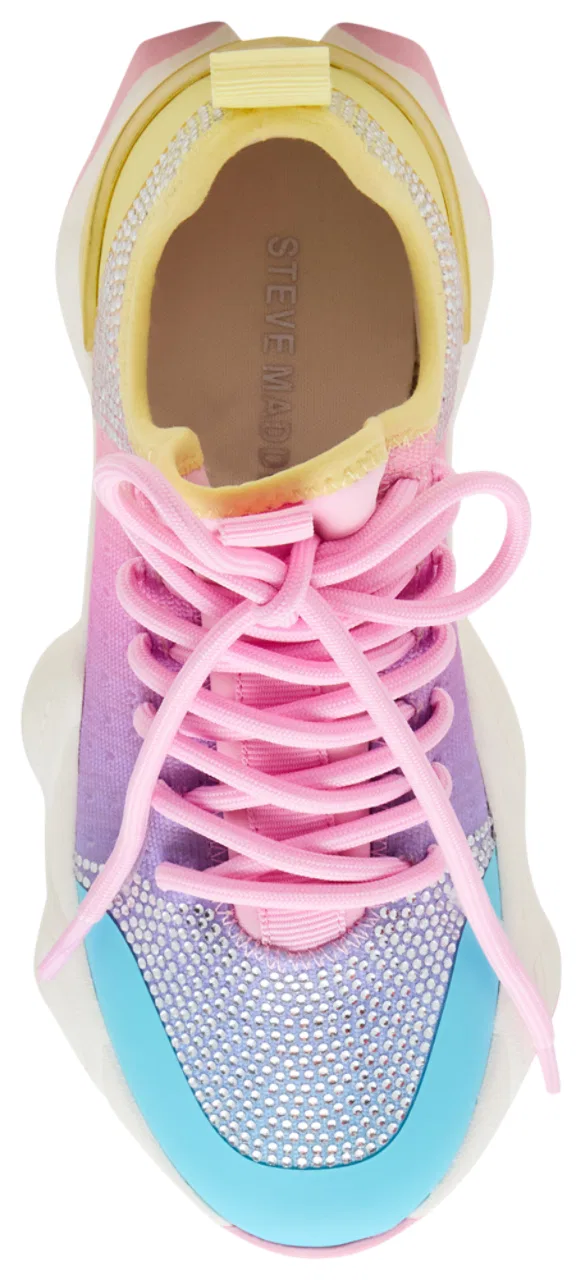 Детские кроссовки для девочек с верхом из Flyknit Jsolace Steve Madden, Pastel Ombre — фото 4