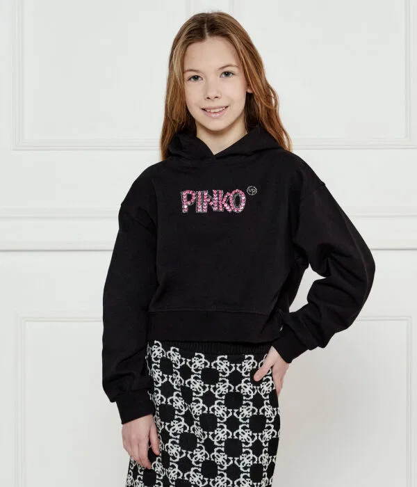 Детское худи с капюшоном Pinko Up, черный