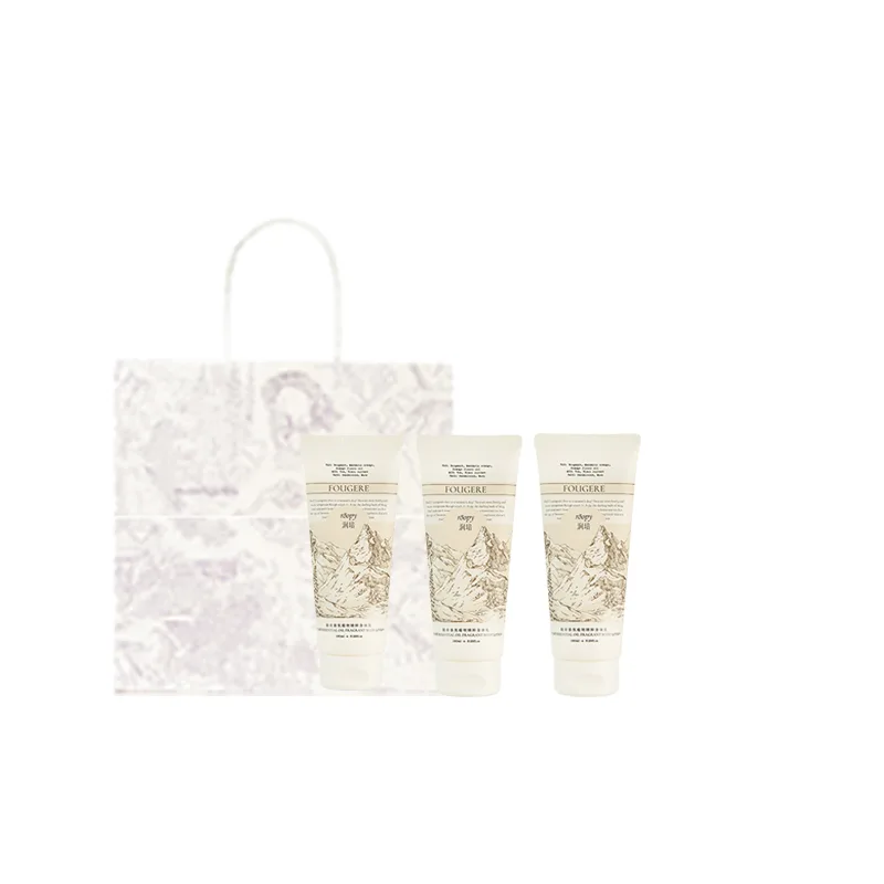 Лосьон, крем или спрей для тела унисекс Roopy, 150ml*3 Pcs "The Moment of Melting Snow" 3-Pack, Box Included Bag