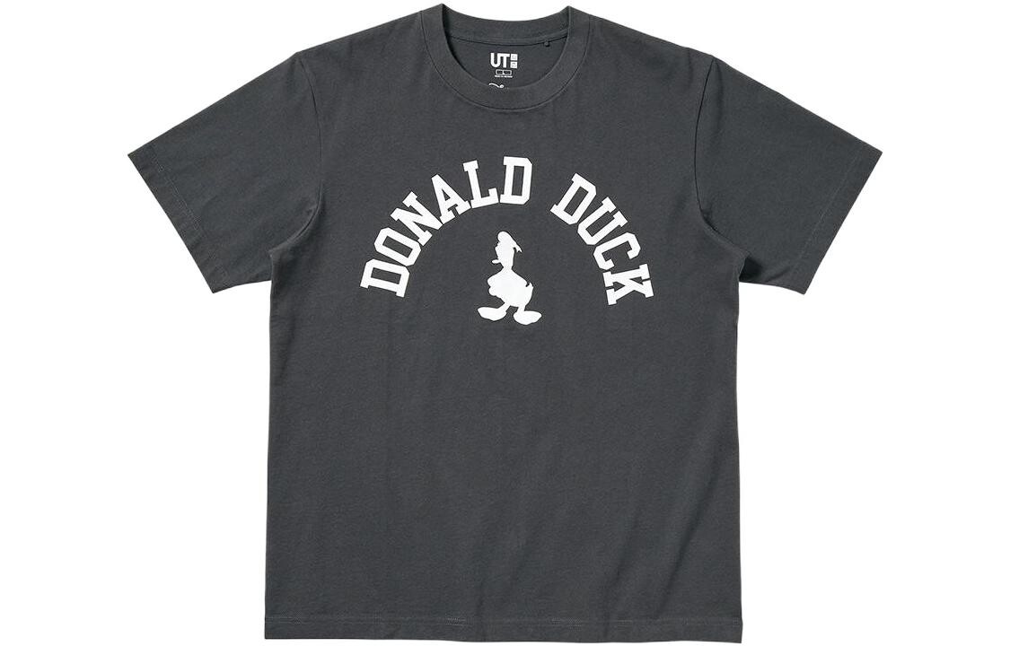 

Футболка Disney X Disney Co-brand унисекс темно-серая Uniqlo, темно-серый