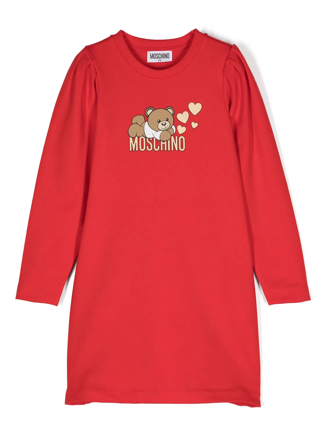 Платье А-силуэта с принтом Teddy Bear Moschino, красный