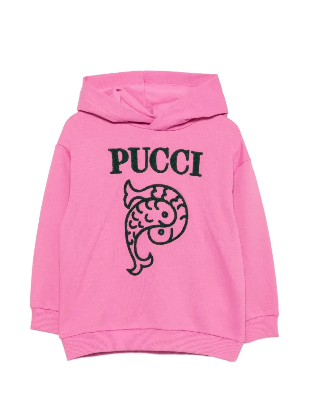 Худи с вышивкой логотипа с мотивом Pesci Pucci Junior, розовый