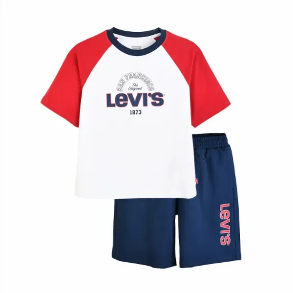 Комплект из футболки и шорт с рагланом Sorona, Levi's Kids, белый