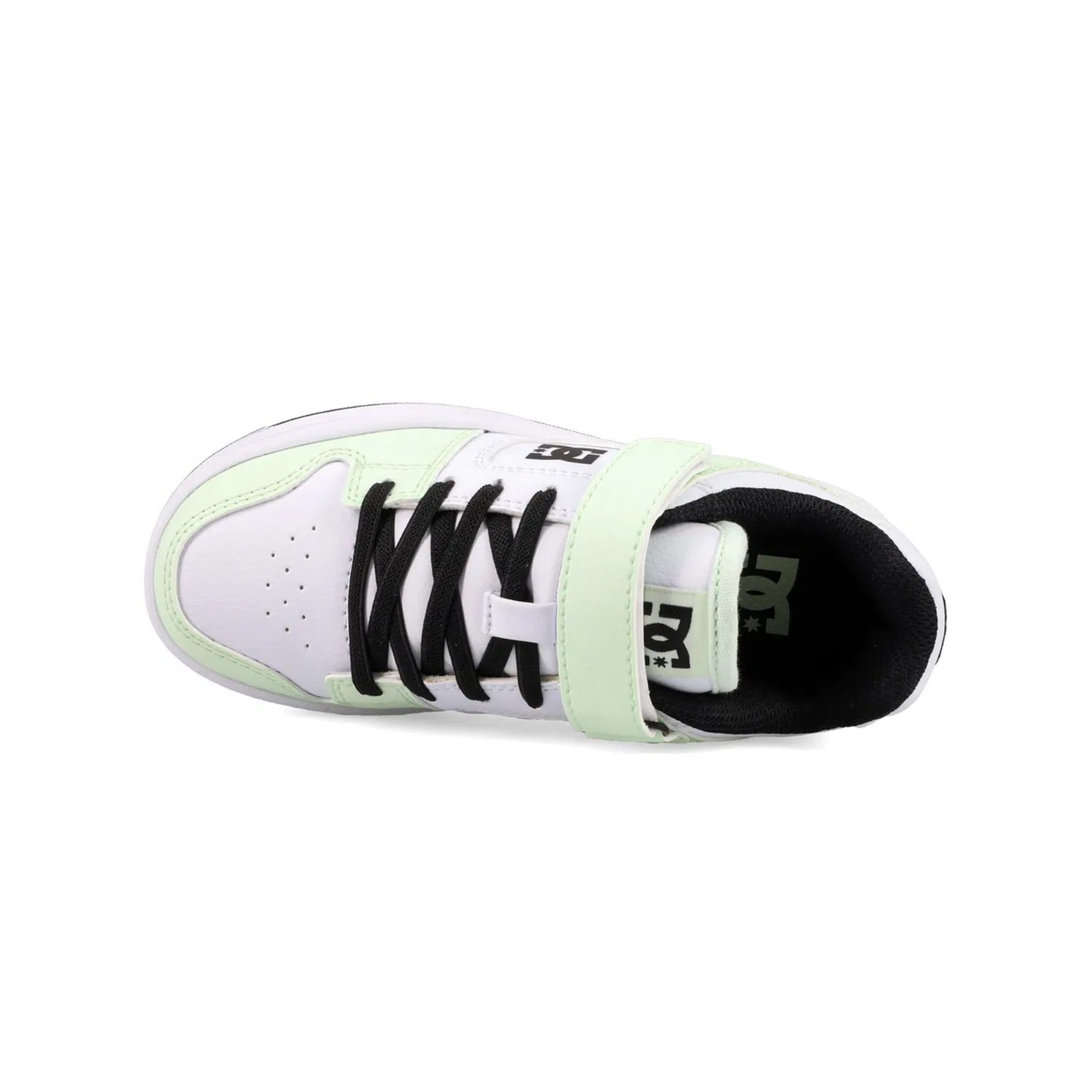 Детские кроссовки с липучкой DC Shoes, Mint/White/Black — фото 4