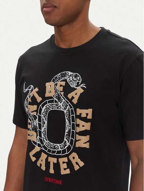 Футболка regular fit Overtime Spring Graphic Adidas, черный — фото 4