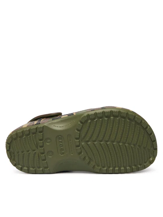 Шлепанцы Classic Camouflage Clog Crocs, зеленый — фото 4